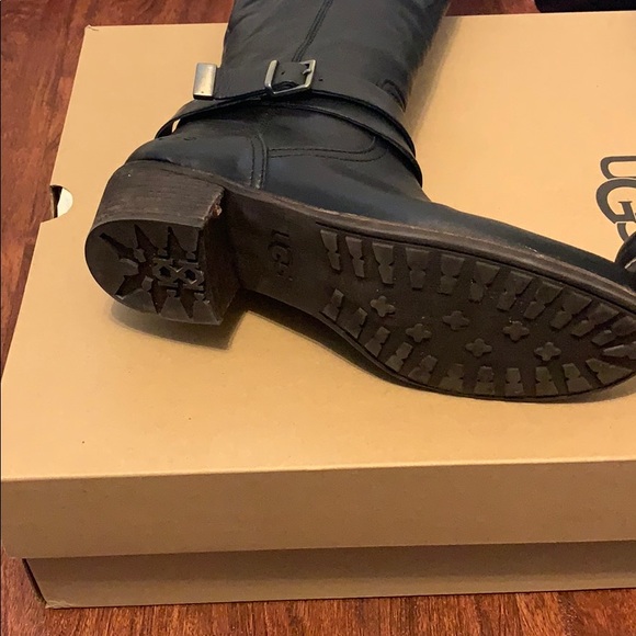 Ugg Bess over the knee black leather boots - Picture 4 of 8